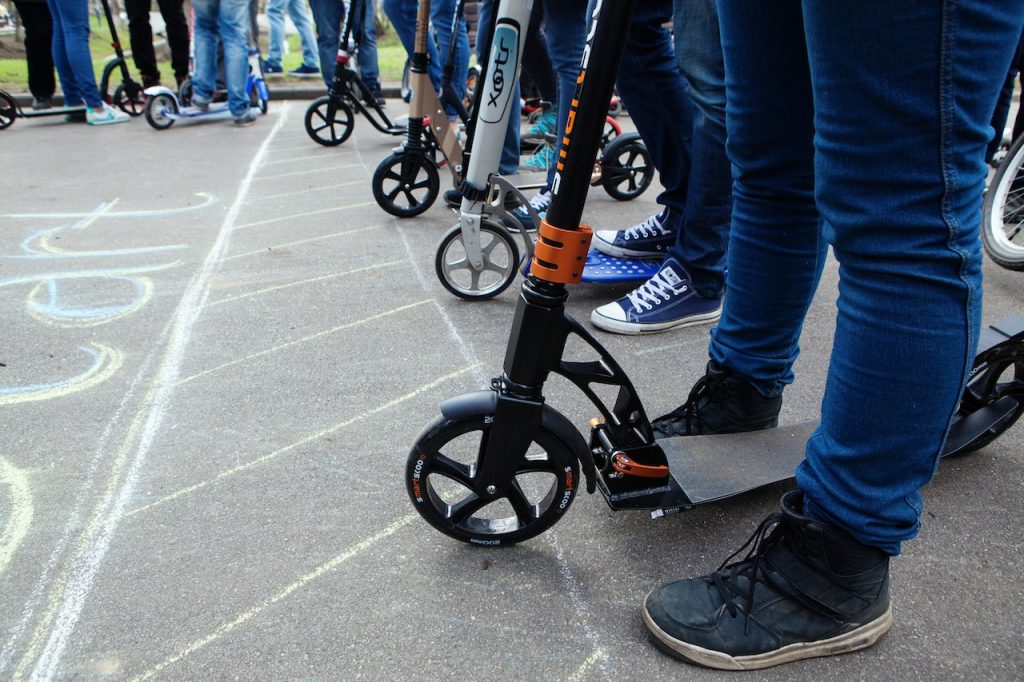 Trottinette électrique pluie